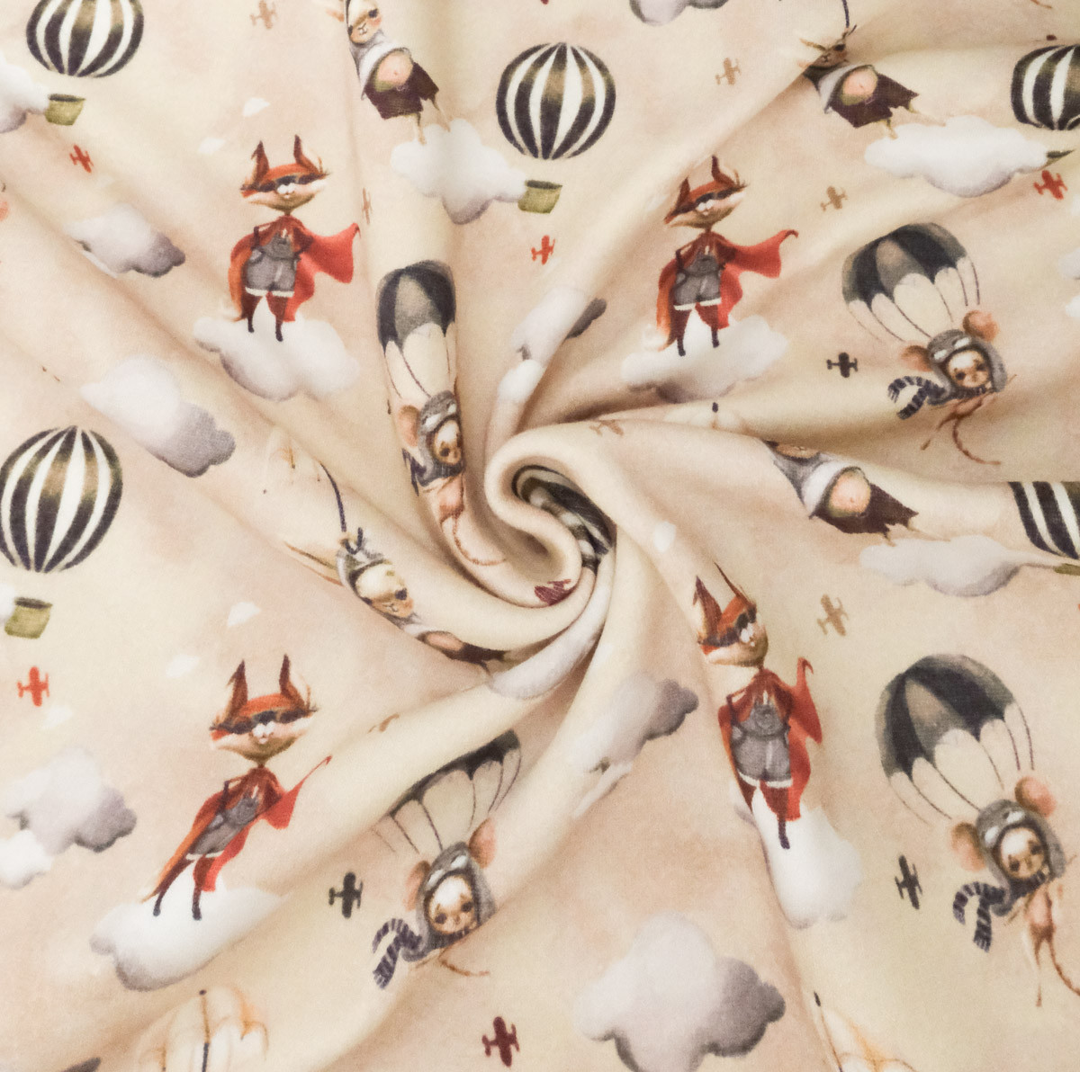 Sweat Imprimé Animaux Explorateurs Envers Doudou - Maison Klem